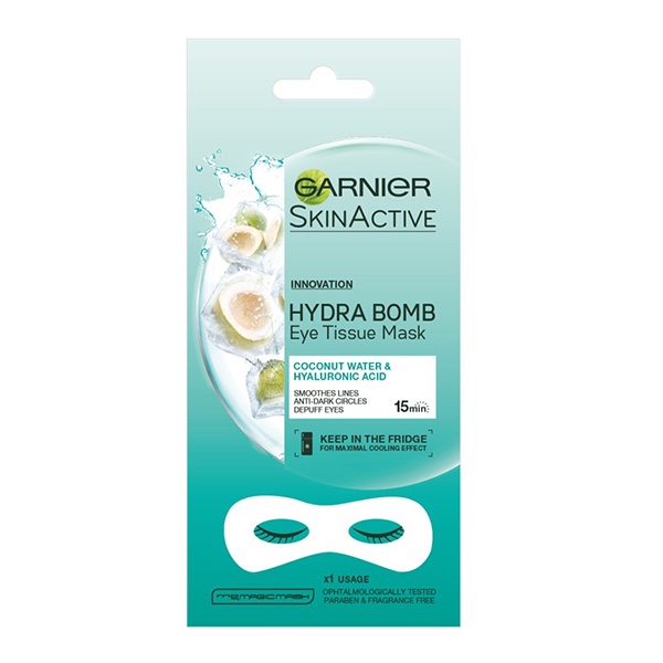 Buy Garnier Hydra Bomb Hyaluronic Acid + Orange Extract Eye Sheet Mask